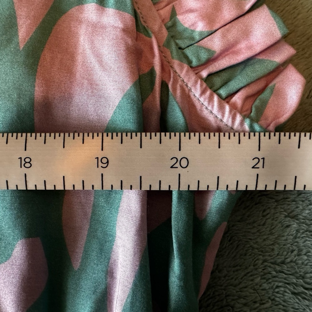 Pink and Green Ruffle Dress - Picture 7 of 8